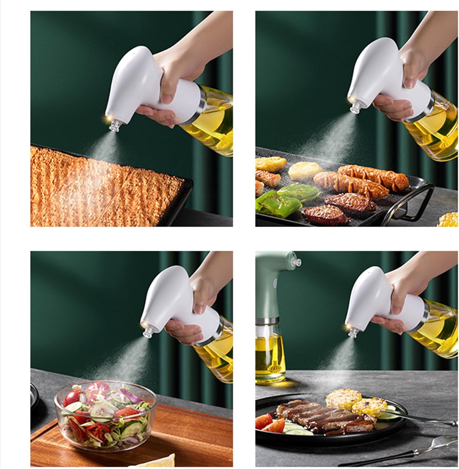Tableware,Electric Oil Bottle Dispenser USB Charging Sauce Jar Vinegar Storage Bottle For Barbecue Kitchen Oil Sprayer