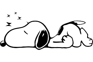 33.5 x 14 Inches Snoopy Sleeping Cartoon 3D Stereo Wall Sticker