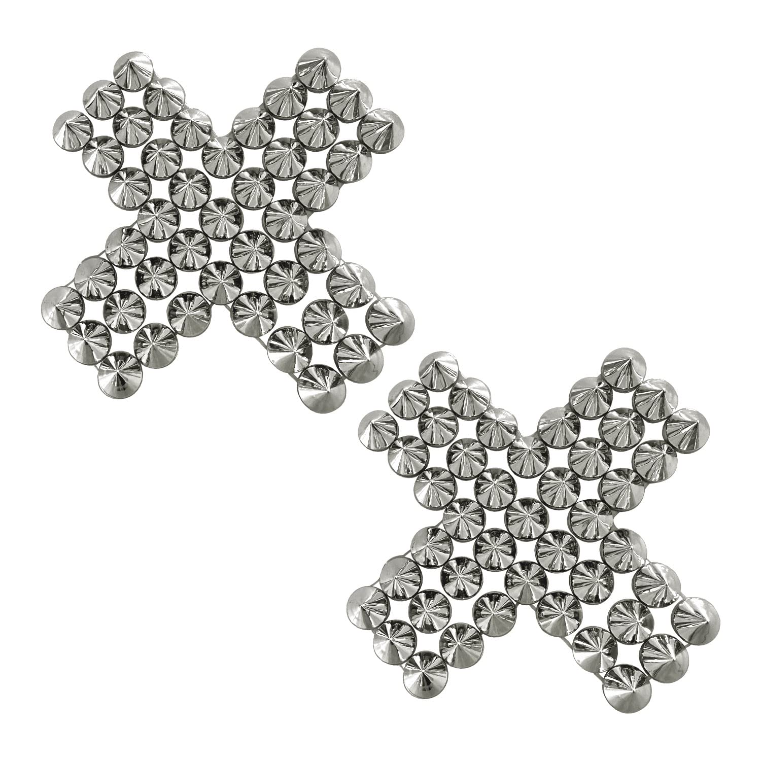 Neva Nude Iridescent Crystal Beamz Nipztix Pasties Nipple Covers for Festivals, Raves, Lingerie and More, Made in USA