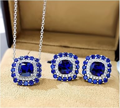 Parure Ancienne Argent 925 - Rubis, émeraude, Saphir - Poids 13,33g - Occasion