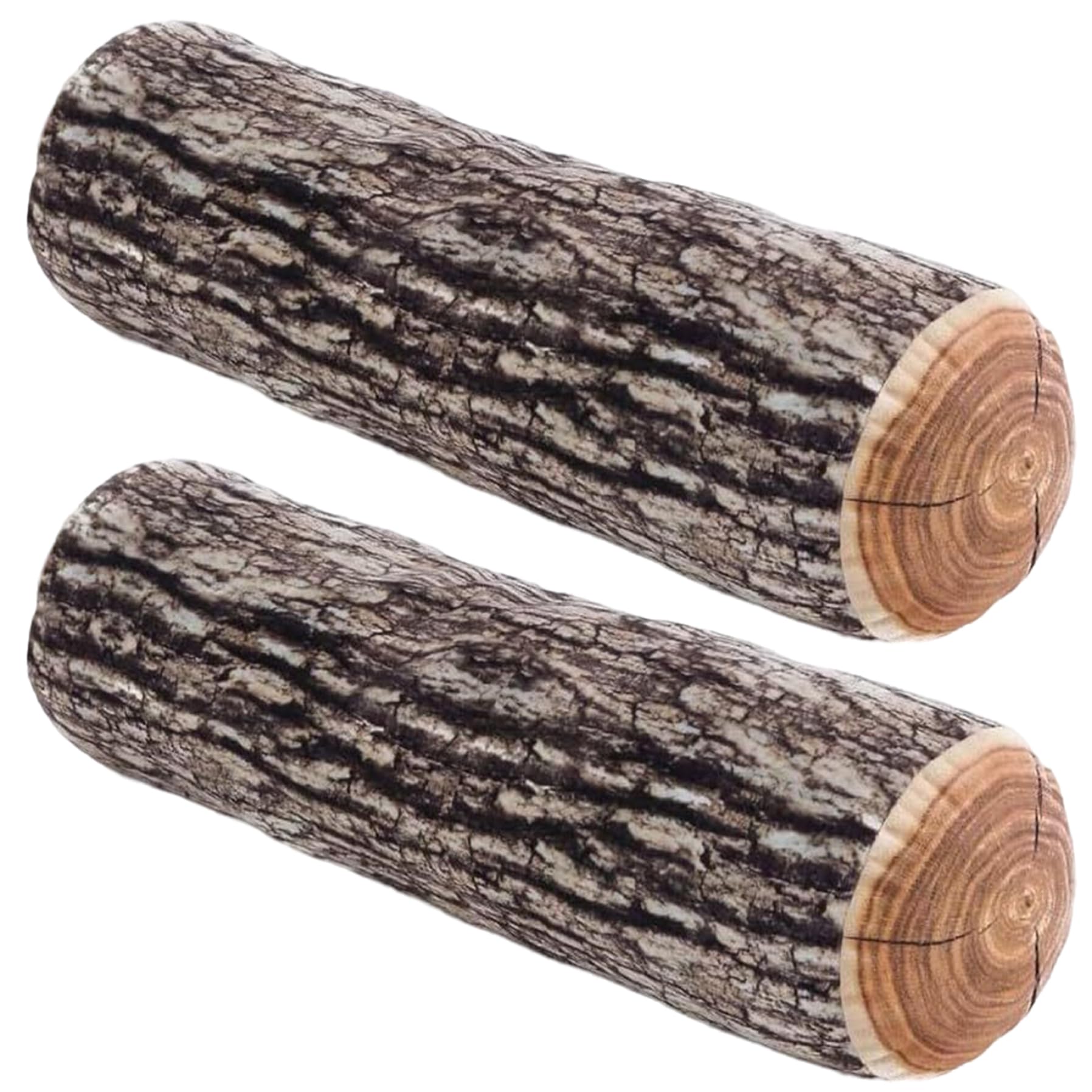 Hintyne Cylinder Pillows 2PCS Soft Comfortable Log Pillow, 5.5x16 Inch 3D Digital Print Tree Stump Cylinder Pillows for Couch, Sofa, Bedroom