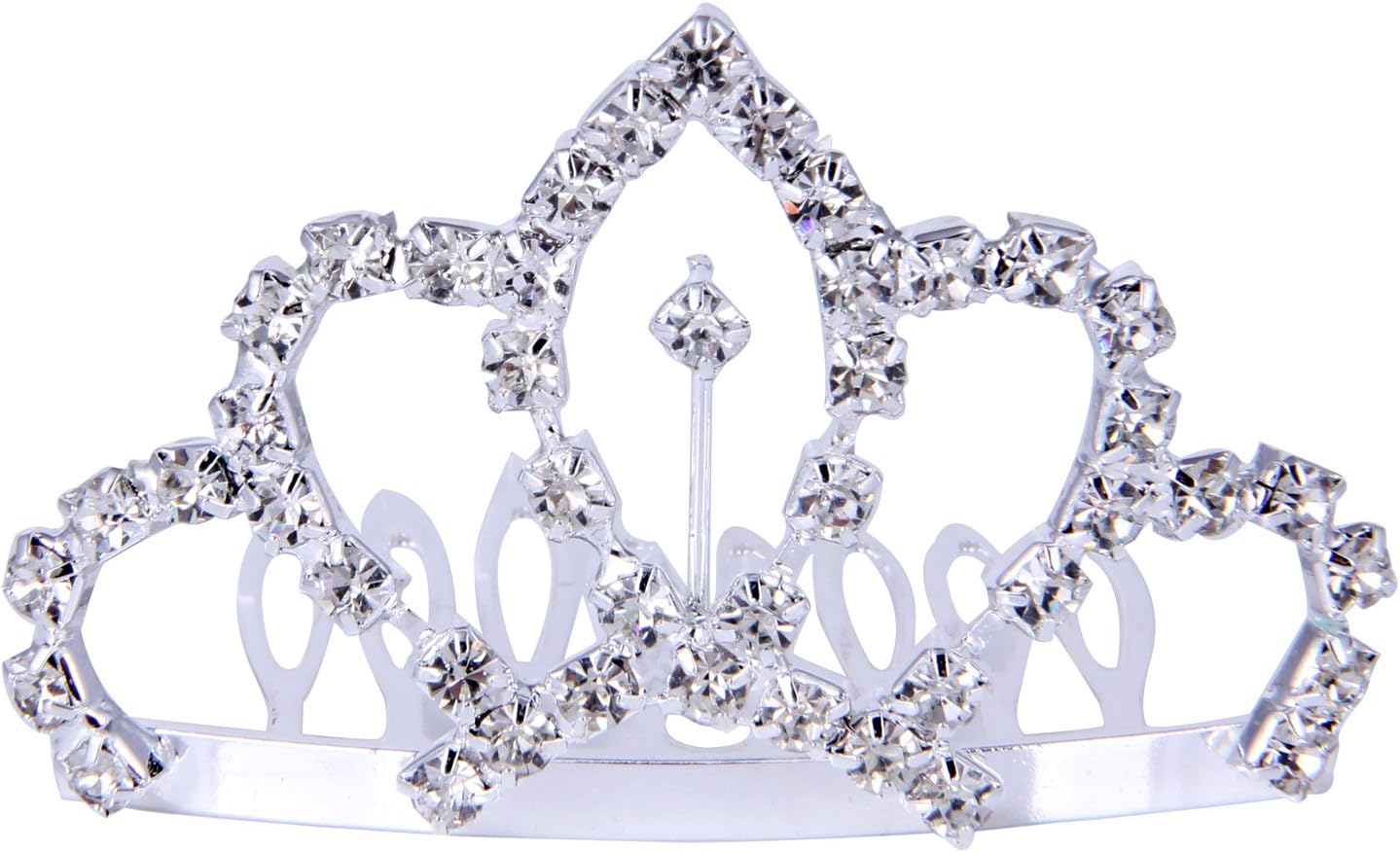 ROFIFY Women Girls Silver Crystal Rhinestone Headband Comb Hair Clip Princess Wedding Bridal Elegant Tiara Crown FJ16