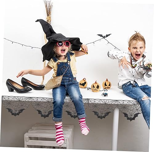 Miniatura 3 de Mantel de Halloween para decoración del hogar de Halloween, decoración de la casa de Halloween, decoración de tela de araña, decoración de chimenea,