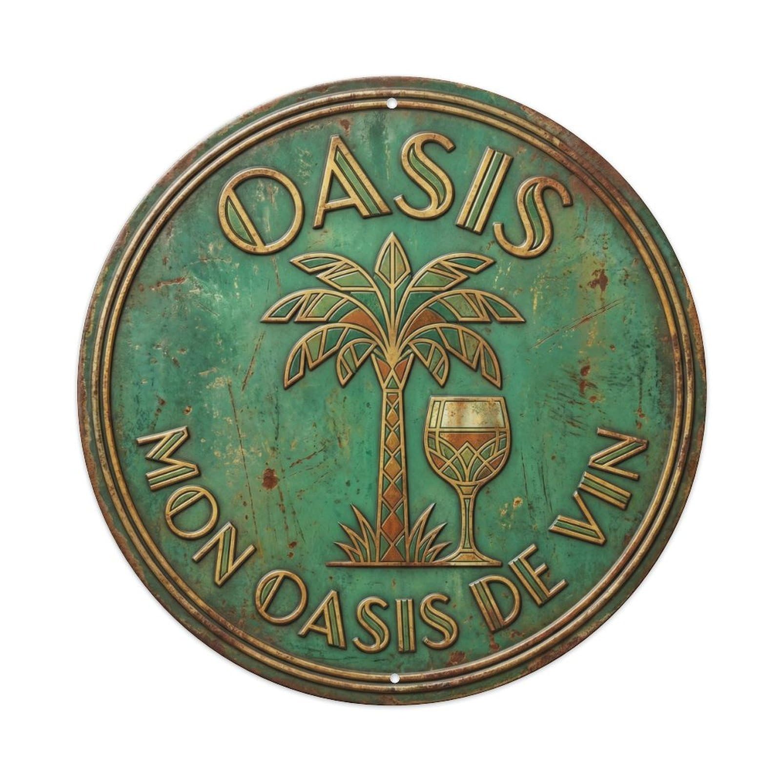 Oasis Humorous Lounge Oasis Vintage Metal Tin Sign Plaque Wall Decor for Cafe, Club Bar, Office, Garden Metal Poster 8x8Inch