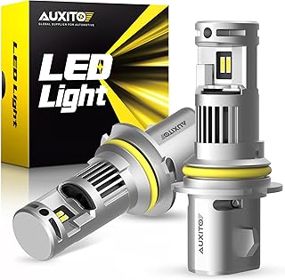 AUXITO Upgraded 9007/HB5 LED Bulb Dual Hi/Lo Beam, 700% Brighter, Canbus Ready Wireless HB5 9007 LED Conversion Kit for High and Low, 6000K White, Pack of 2