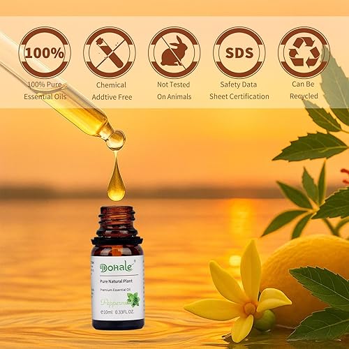 Miniatura 6 de Juego de aceites esenciales, caja de regalo de madera de acacia, mejora, energiza, refresca, los 8 mejores aceites de aromaterapia para difusor,