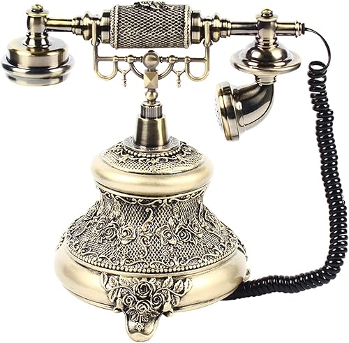Vista 8 de AONIYA Teléfono antiguo Teléfono Vintage Teléfono Rotatorio Antiguo Teléfono Retro Teléfonos Fijos Retro Lujo Europeo Decoración Teléfono Antiguo