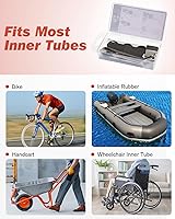 Vista 7 de Zacro Bike Tire Repair Kit, Bike Tube Patch Kit with Stainless Steel Tire Levers, 24 PCS Bike Tube Patches,Metal Rasp, Bike Patch Kit for Mountain