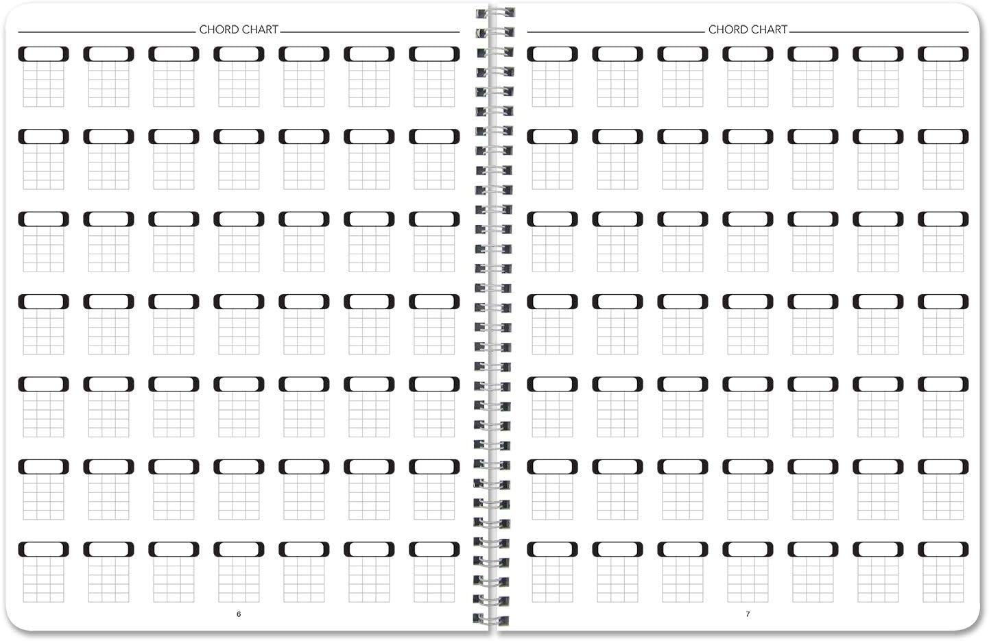 BookFactory Guitar Tablature Notebook/Guitar Music Tabs Journal - 120 Pages, Wire-O, 8 1/2 x 11" Tablature Format (JOU-120-7CW-A(Guitar-Tabs)) : Office Products