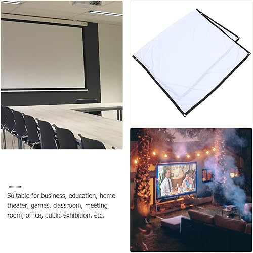 Miniatura 8 de Polyester Portable Outdoor Indoor Projection with Hooks and Rope for Home Theater