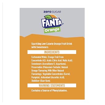 Fanta Orange Zero Sugar Cans - 24xcans