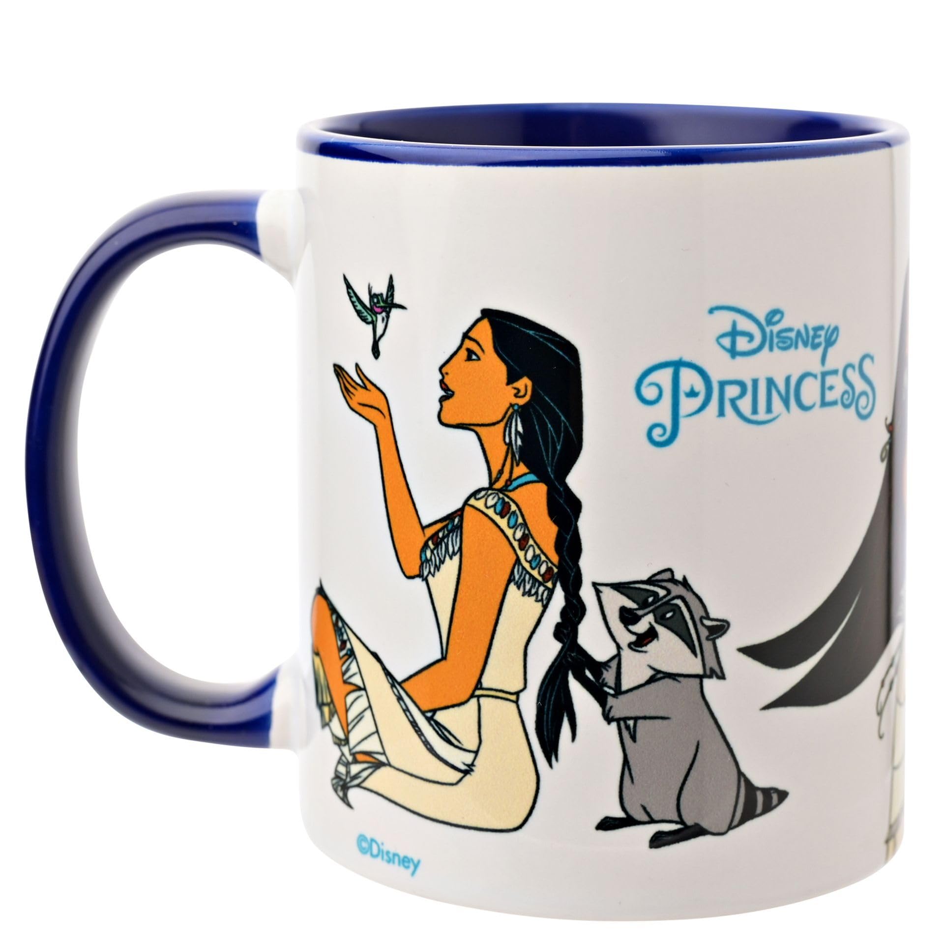 Disney Pocahontas Mug - Purple/White Tea & Coffee Glazed Stoneware Icons & Villains Drinking Cup - Officially Licensed Disney Merchandise (325ml / 11.4oz).