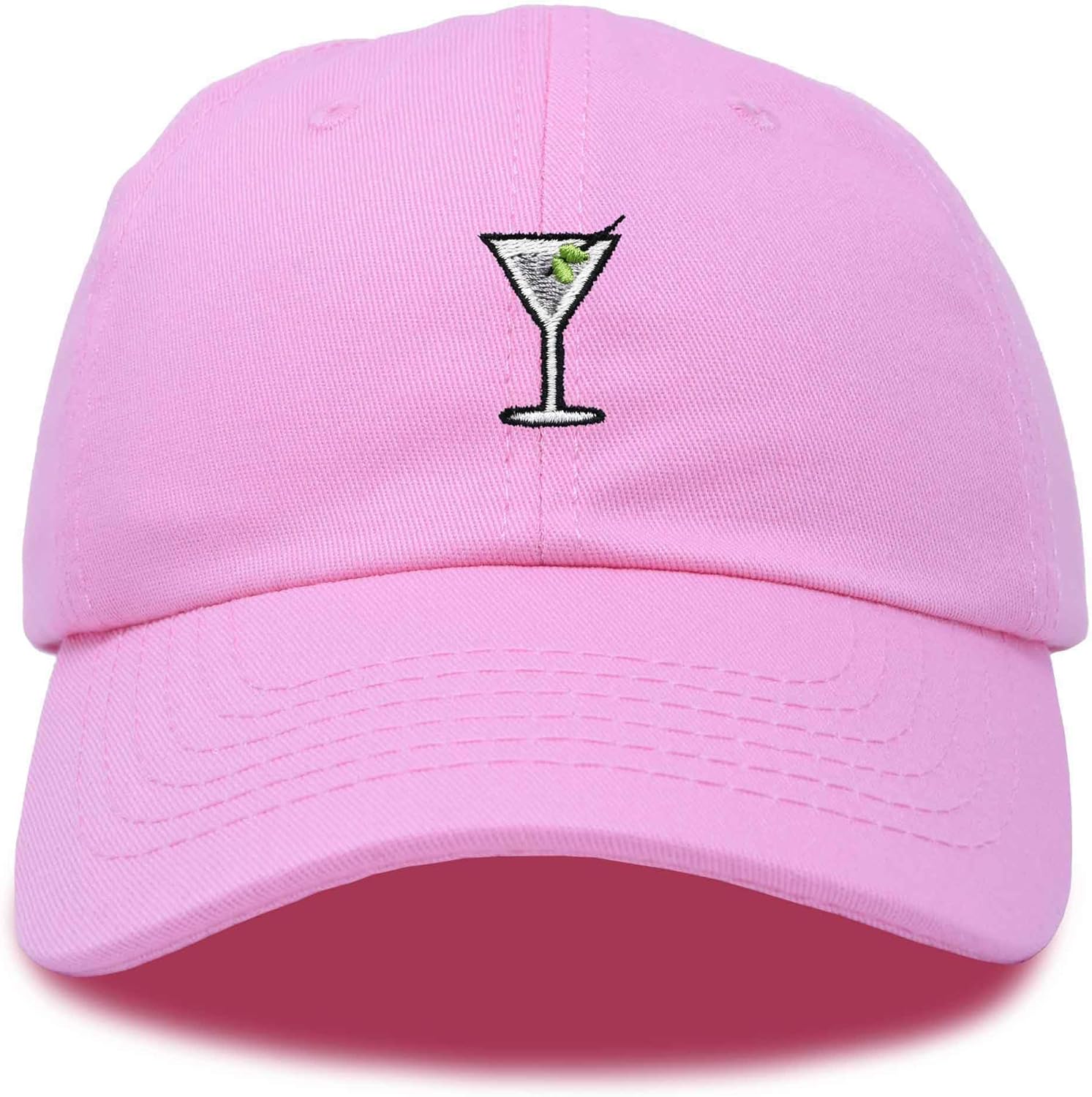 DALIX Martini Embroidered Cap Cotton Baseball Cute Cool Dad Hat Womens