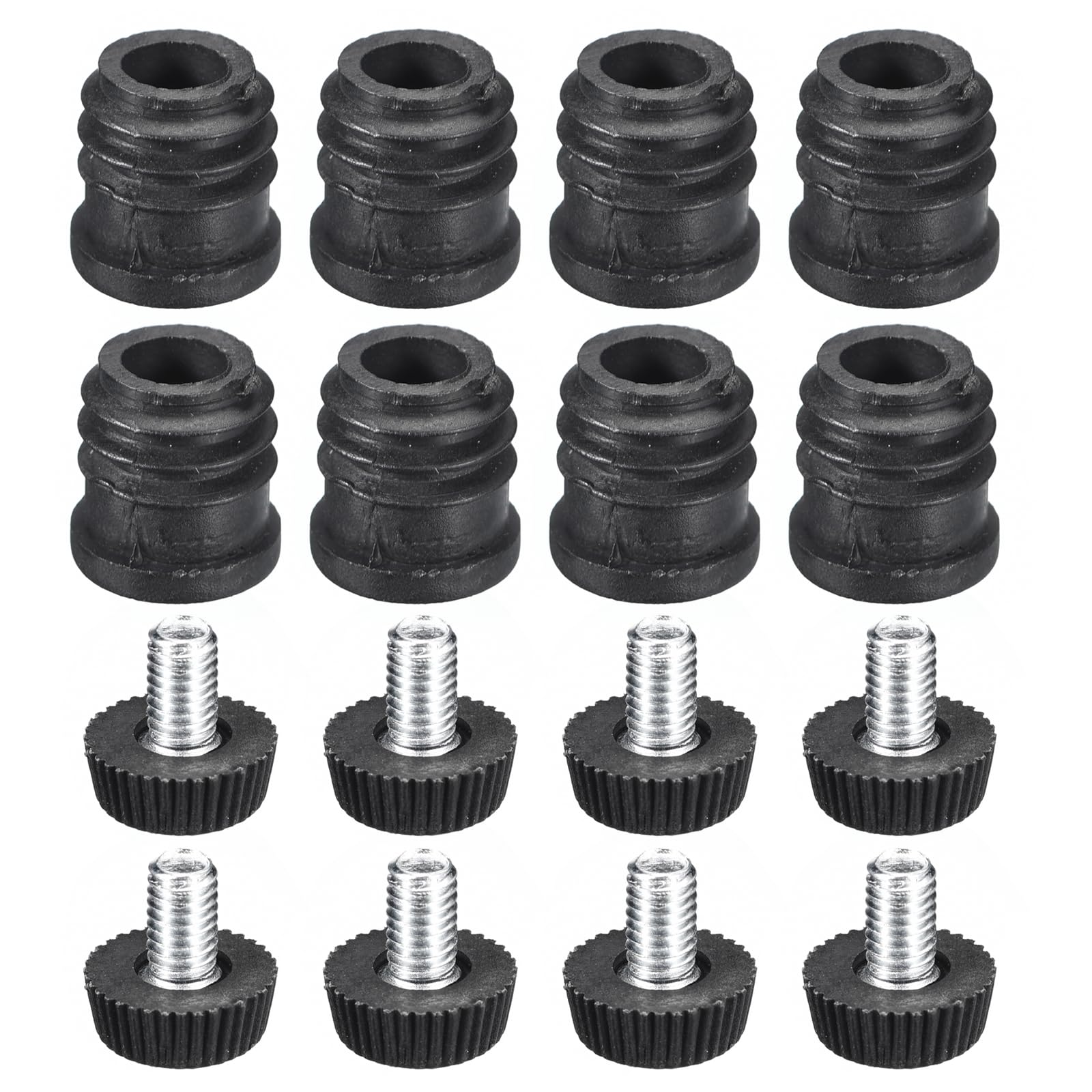 Pieds de nivellement M6 et inserts de tube rond pour stabiliser vos meubles