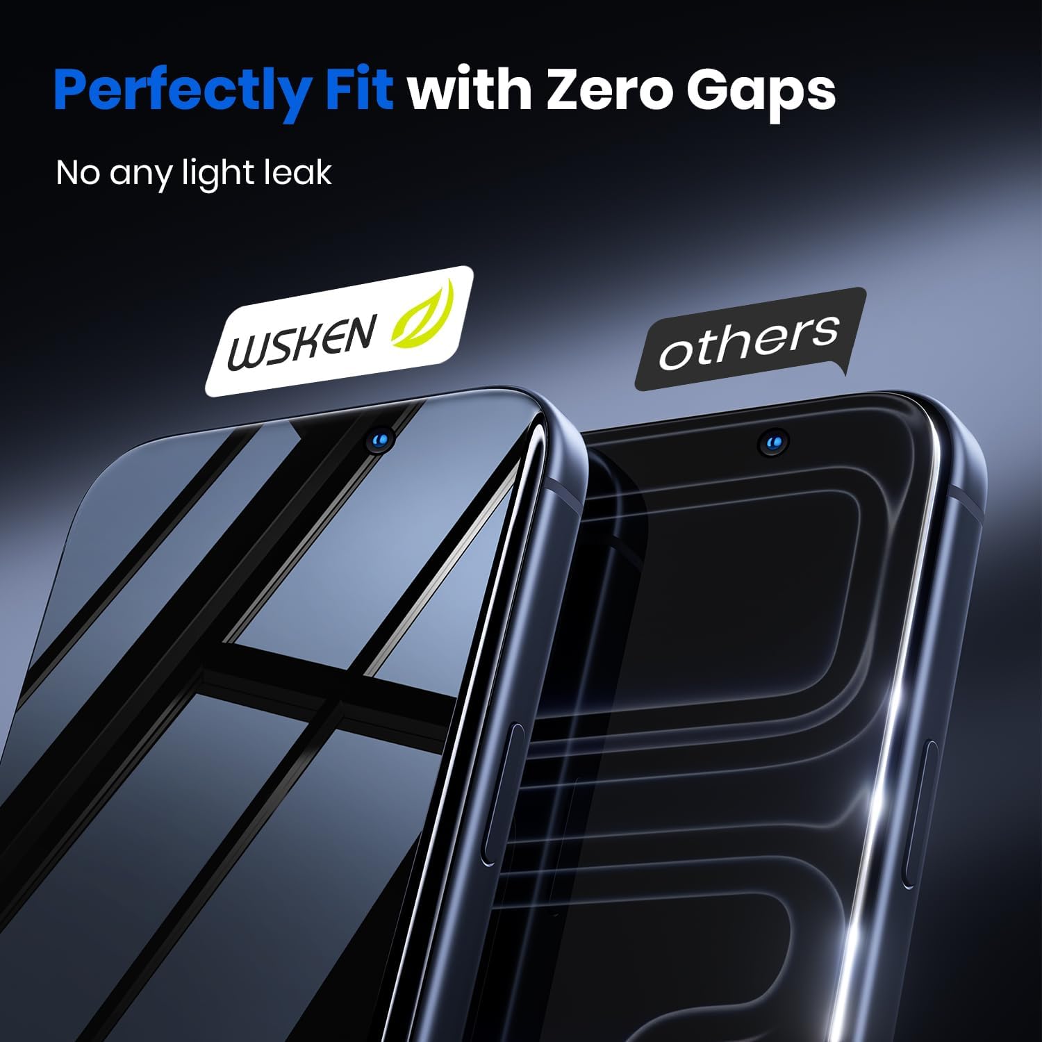 WSKEN for iPhone 17 Pro Privacy Screen Protector - 3D Full Coverage, 24° Anti Spy & Auto Installation Full Edge Coverage Case Friendly Fit Tempered Glass Screen Protector 17 Pro - Image 2