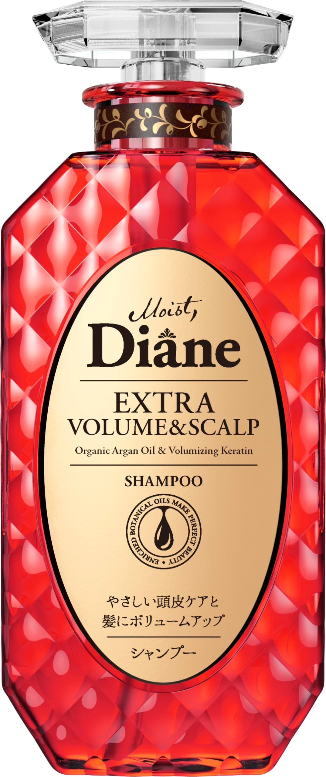 Moist Diane Anti-Thinning Shampoo for Women & Men, Natural Keratin Shampoo for Dry & Itchy Scalp with Argan Oil, Amino Acid& Plum Oil from Japan, Paraben & Sulfate Free SHAMPOO 15.2Fl Oz VOLUME& SCALP