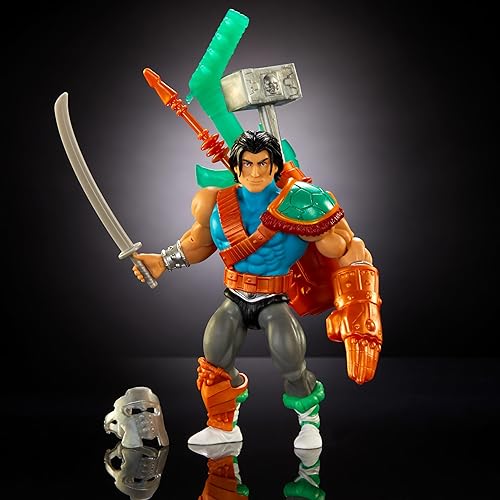 Miniatura 9 de Masters of the Universe Mattel Origins Turtles of Grayskull Figura de acción y accesorios, juguete coleccionable de esqueleto con 16 articulaciones,