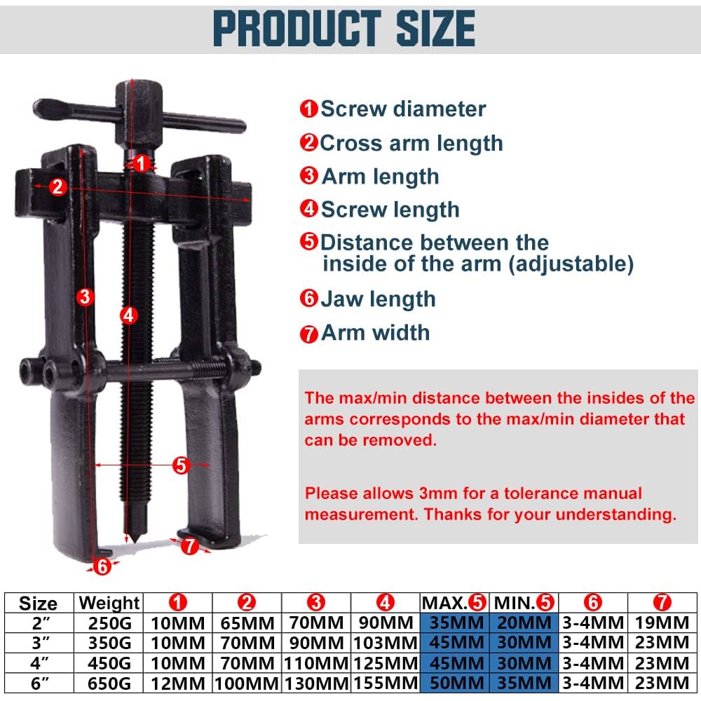 Two Jaw Gear And Bearing Puller. Operating Range: Up To 200mm G02202 | Geko