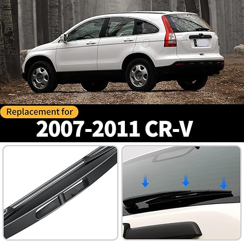 Miniatura 2 de Repuesto para limpiaparabrisas trasero Honda CR-V CRV 2007-2011 y ensamblaje de brazo, limpieza de goma natural para todas las estaciones