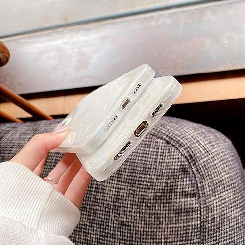 Miniatura 6 de J.west Funda compatible con iPhone 15 Pro de 6.1 pulgadas, con purpurina de ópalo brillante, translúcida, transparente, diseño de brillo perlado,