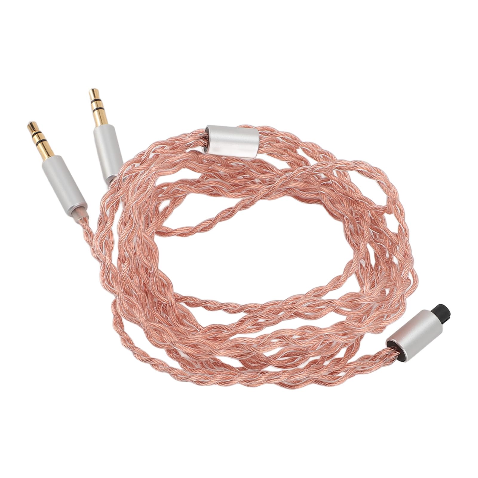Cryfokt Kabel Rozdzielający Słuchawki Y Trwały Przewód Zamienny do Adaptera Zestawu Słuchawkowego do Komputera PC do Miedzi Monokrystalicznej T1 T5 (antyczny brąz)