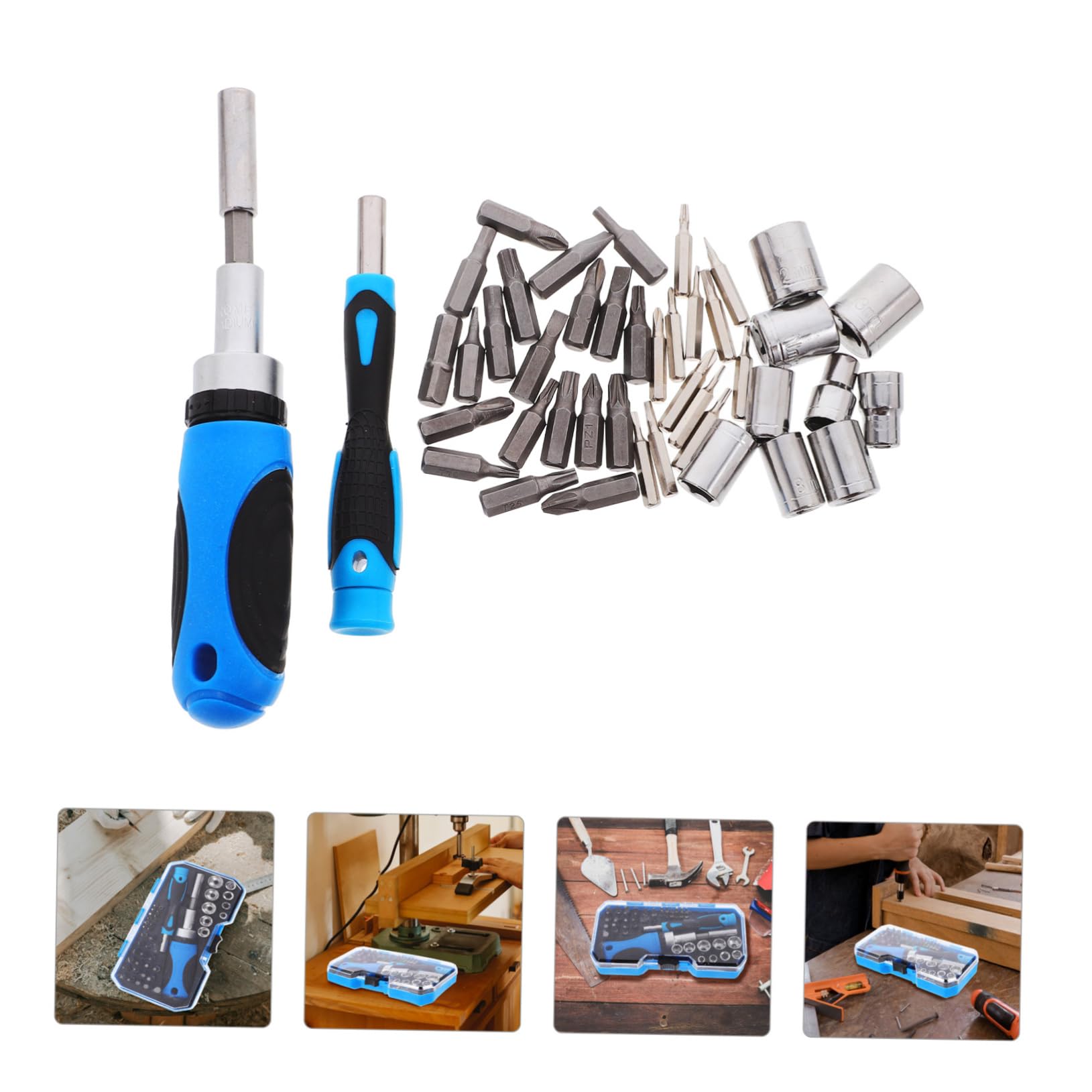 DOITOOL 44piezas Destornilladores De Kit De Llaves De Tubo Precisión Acero Herramientas De Multifuncional
