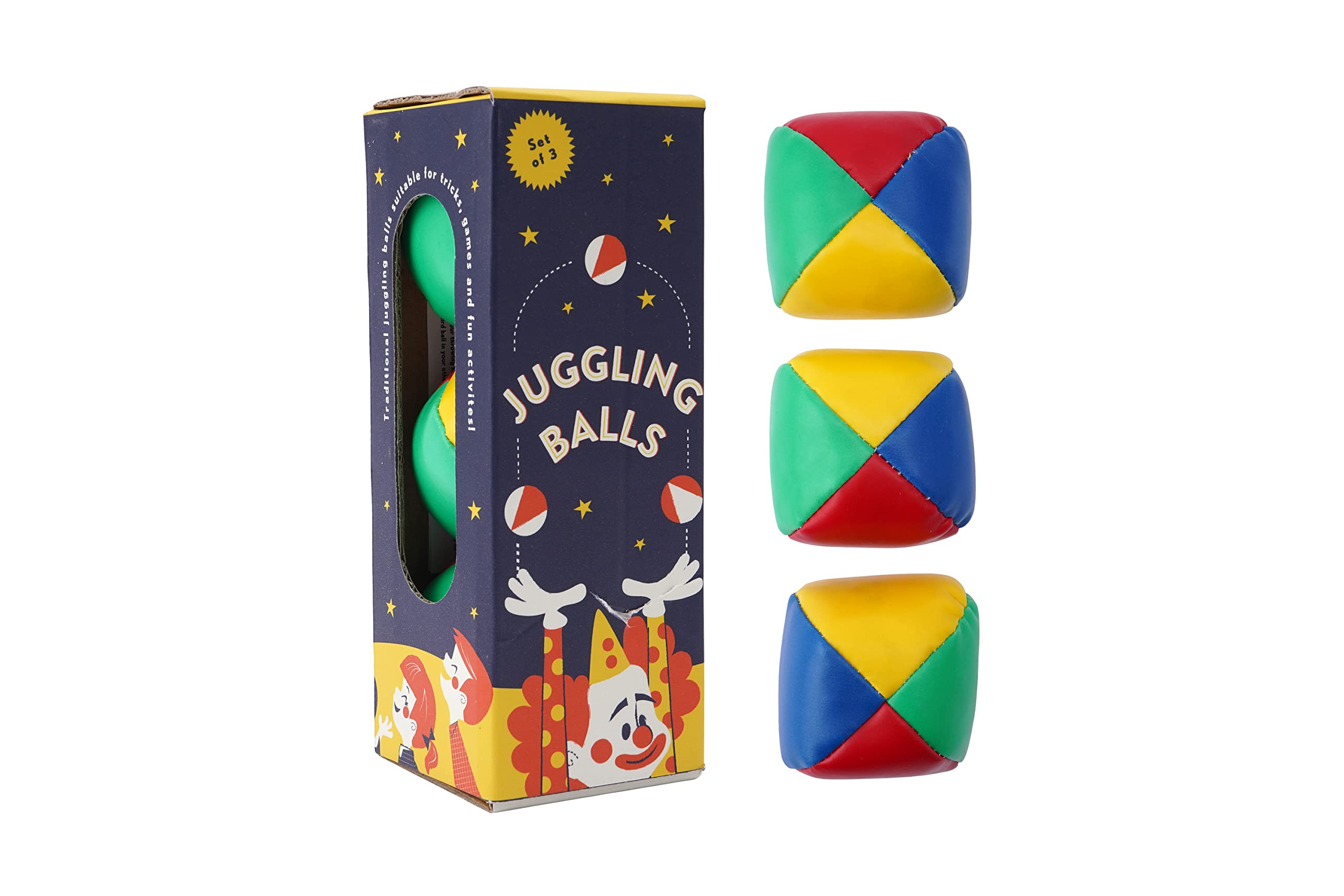 CGB Giftware Set of 3 Juggling Balls | Beginners Professional | Circus Play Time | Multi-coloured | Gift Boxed | Aged 3+ Years | Gift For All | Traditional Toys GB06855