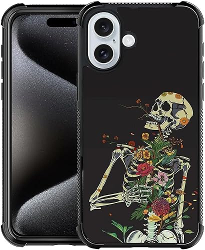 Goodsprout Phone Case Compatible with iPhone 16 Plus,Even Skeletons Need Romance