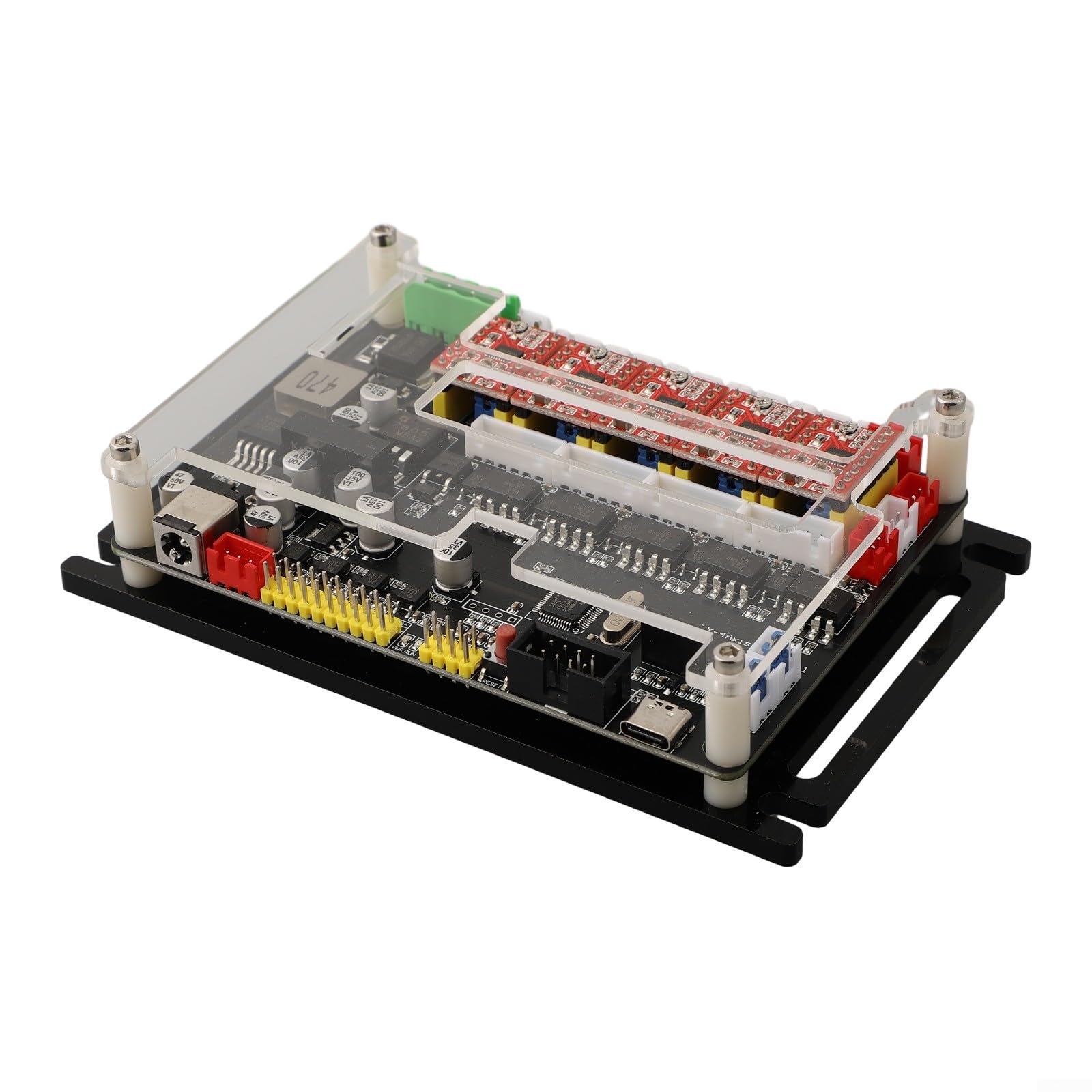 Schrittmotor Treiber, 4-Achsen Schrittmotor-Treiberplatine Für GRBL 11F, CNC-Steuerung Mit USB, 12-24V, A4988 Für Router