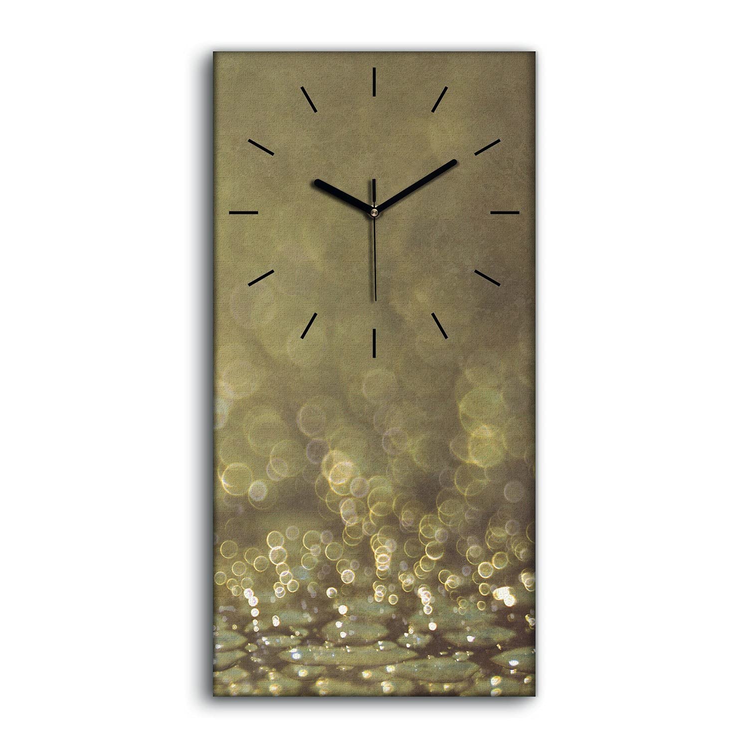 Horloge sur toile 30x60 décoration murale silencieuse salon et art moderne