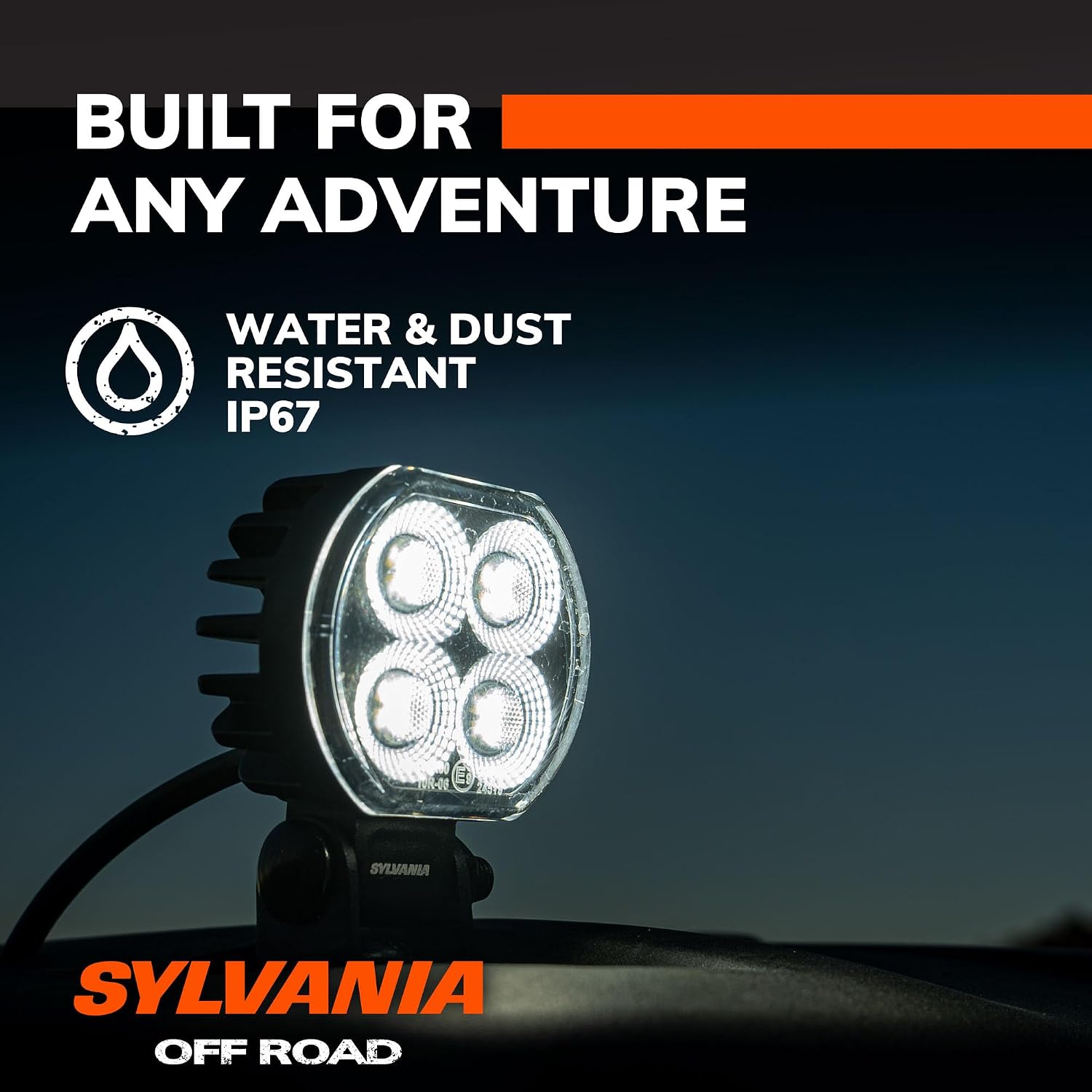 SYLVANIA - Ultra 2 Inch Round LED Light Pod - Lifetime Limited Warranty - Flood Light 2400 Raw Lumens, Off Road Driving Work Light, Truck, Car, Boat, ATV, UTV, SUV, 4x4 (2 PC)