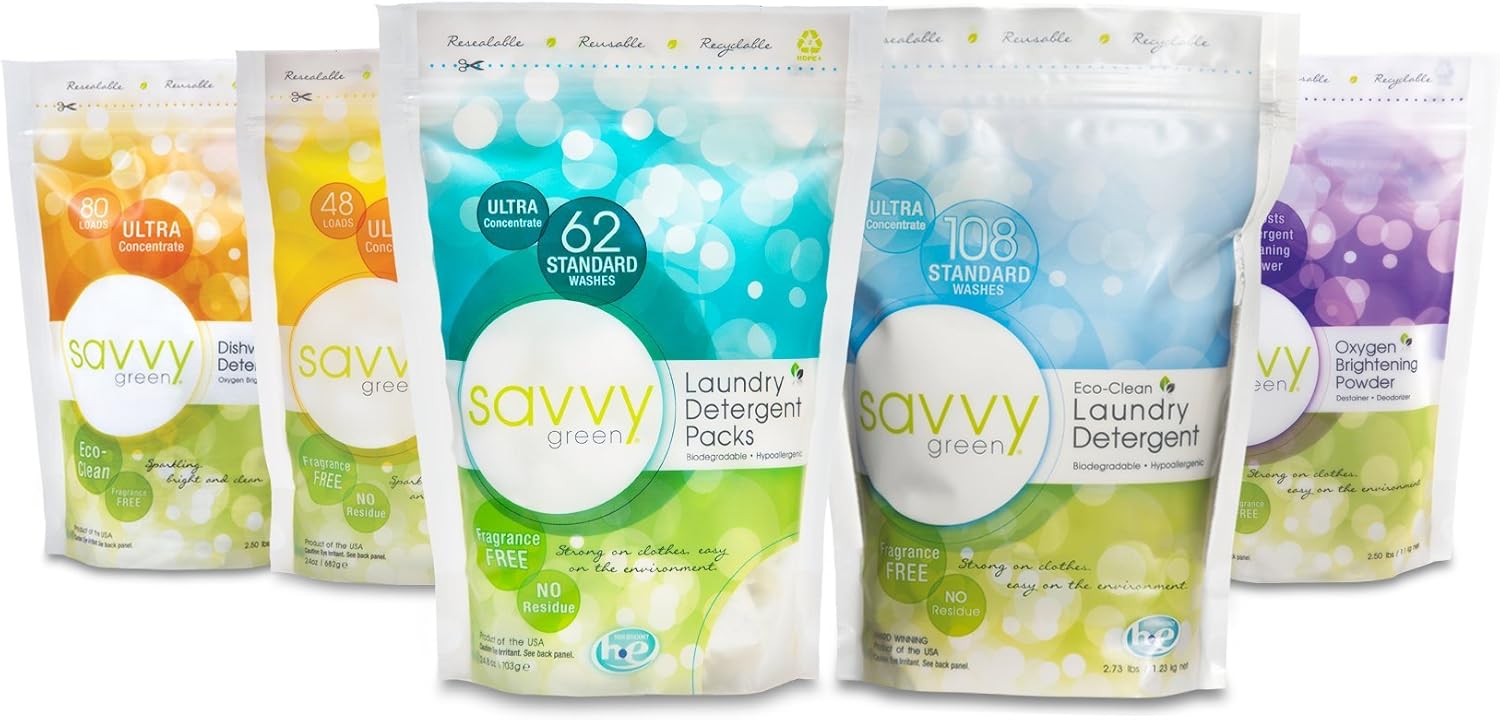 Savvy Green, Oxygen Brightening Powder Lbs, Unscented, 40 Ounce : Health & Household