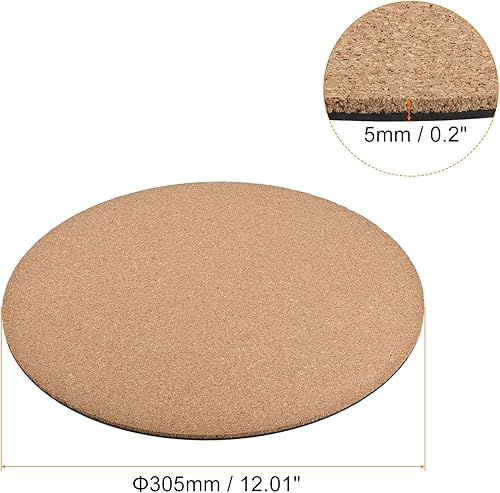 Miniatura 2 de MECCANIXITY Tapete redondo de corcho para plantas de 12 pulgadas, absorbente, impermeable, para macetas de jardín y hogar, paquete de 2