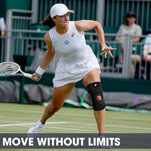 Miniatura 7 de NEENCA ELITE - Rodillera para hombres y mujeres, soporte de rodilla de espalda abierta con estabilizadores laterales y soporte de rótula