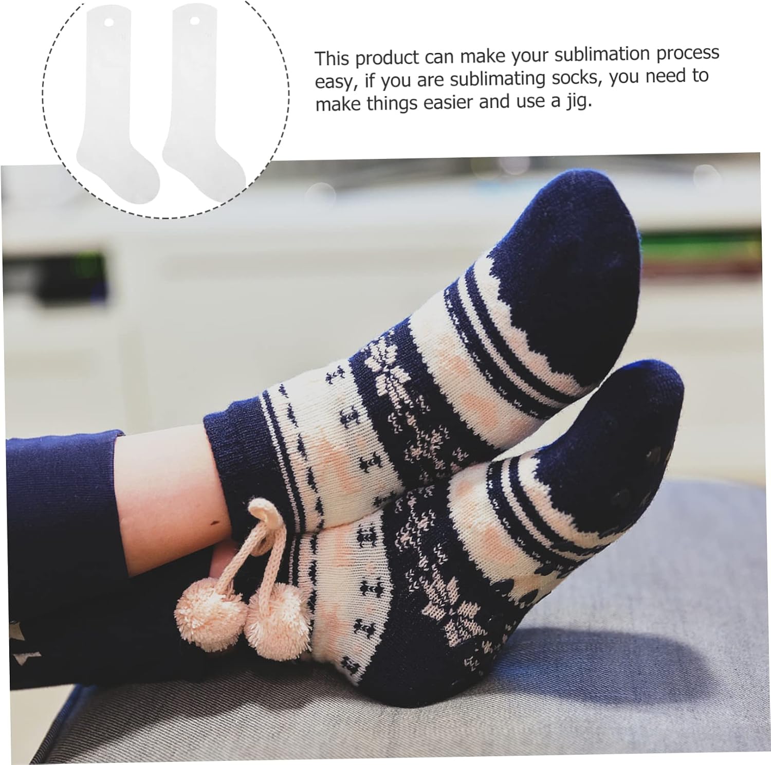 AUTSUPPL 2pcs Sock Jig Sublimation for Lightweight Aluminum Sock Boards for Easy to Use