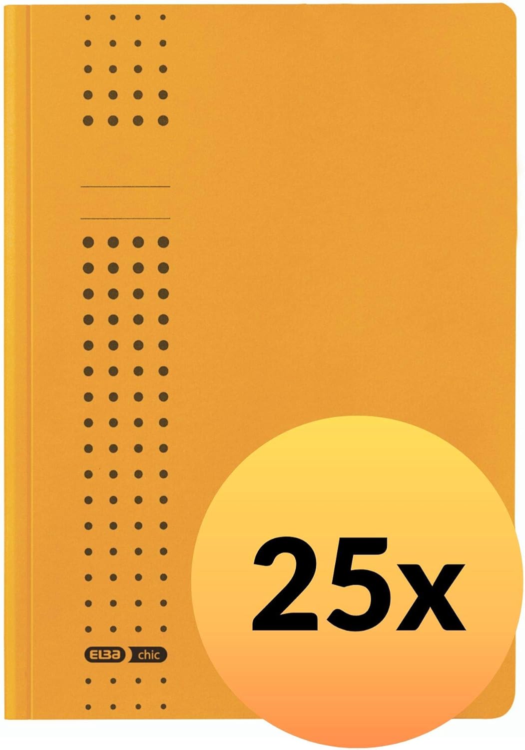 Elba Chic 31477GB Portfolio File Recycled Card for 100 DIN A4 Pages 320 g/m² Set of 25 Yellow