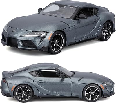 1/24 موديل سيارة لتويوتا Supra GR Static Die Cast Vehicles طراز السيارة القابل للتحصيل 32917 رمادي