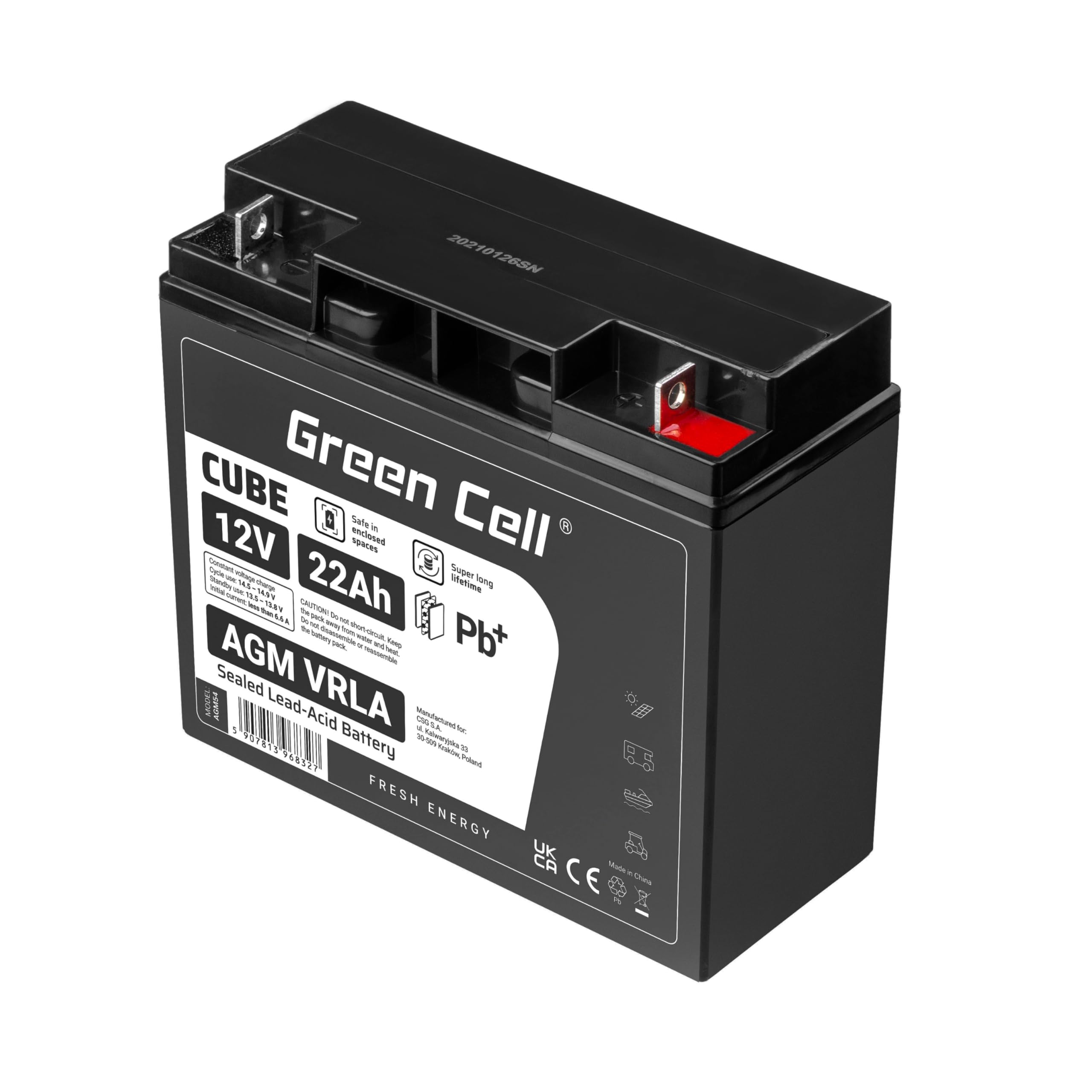 Batteria AGM 6V 12Ah Green Cell - Ricaricabile E Senza Manutenzione, Per UPS, Allarmi E Impianti Solari - Foto 3