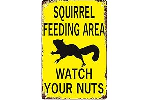 Retro Squirrel Shaped Sign Warning Home Wall Decor