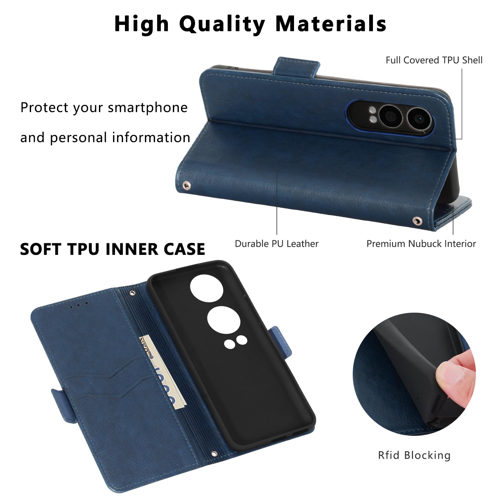 Custodia in Pelle per OnePlus Nord CE 4 5G Flip Cover con chiusura magnetica,tasca con