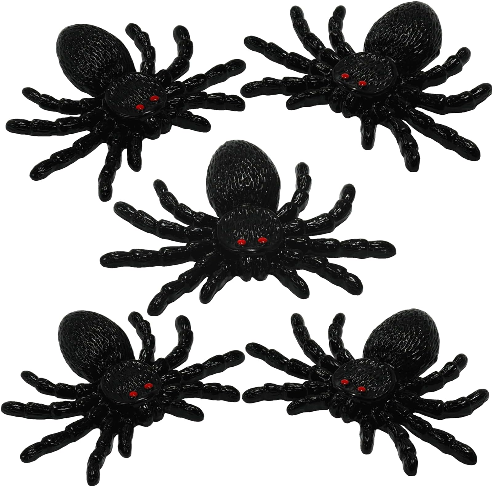 Super Stretch Sticky Mochi Squishy Spider,Kids Party Favors,Goody Bag Fillers,Halloween Basket Stuffers,Kids Birthday Gifts,Classroom Fidgets Toys Quiet (Black Series, 5)