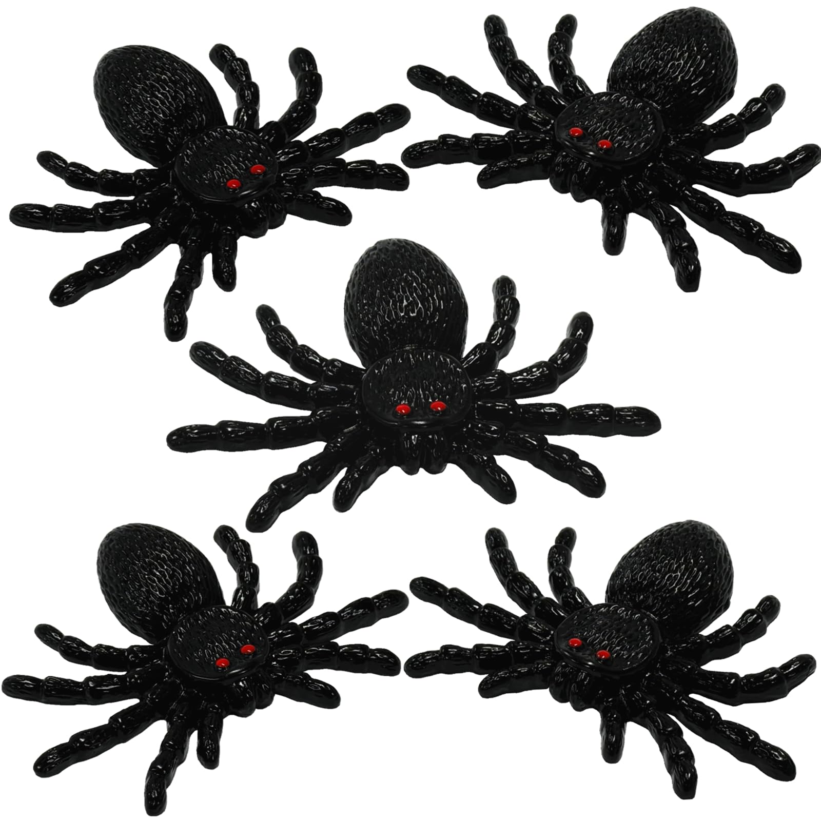 Super Stretch Sticky Mochi Squishy Spider,Kids Party Favors,Goody Bag Fillers,Halloween Basket Stuffers,Kids Birthday Gifts,Classroom Fidgets Toys Quiet (Black Series, 5)