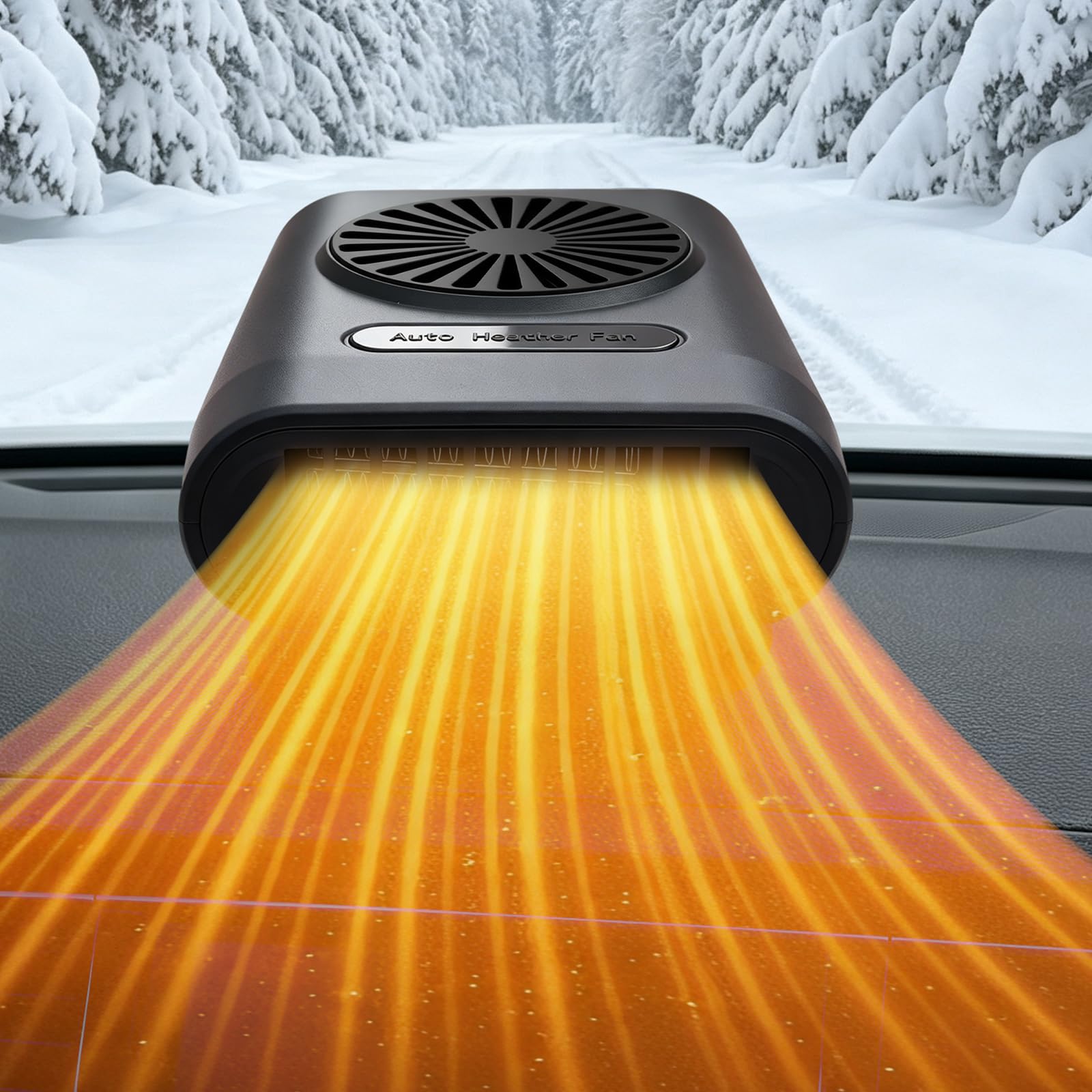 View 1 of 12V 200W Portable Car Heater, 2?in?1 Heating & Cooling Fan