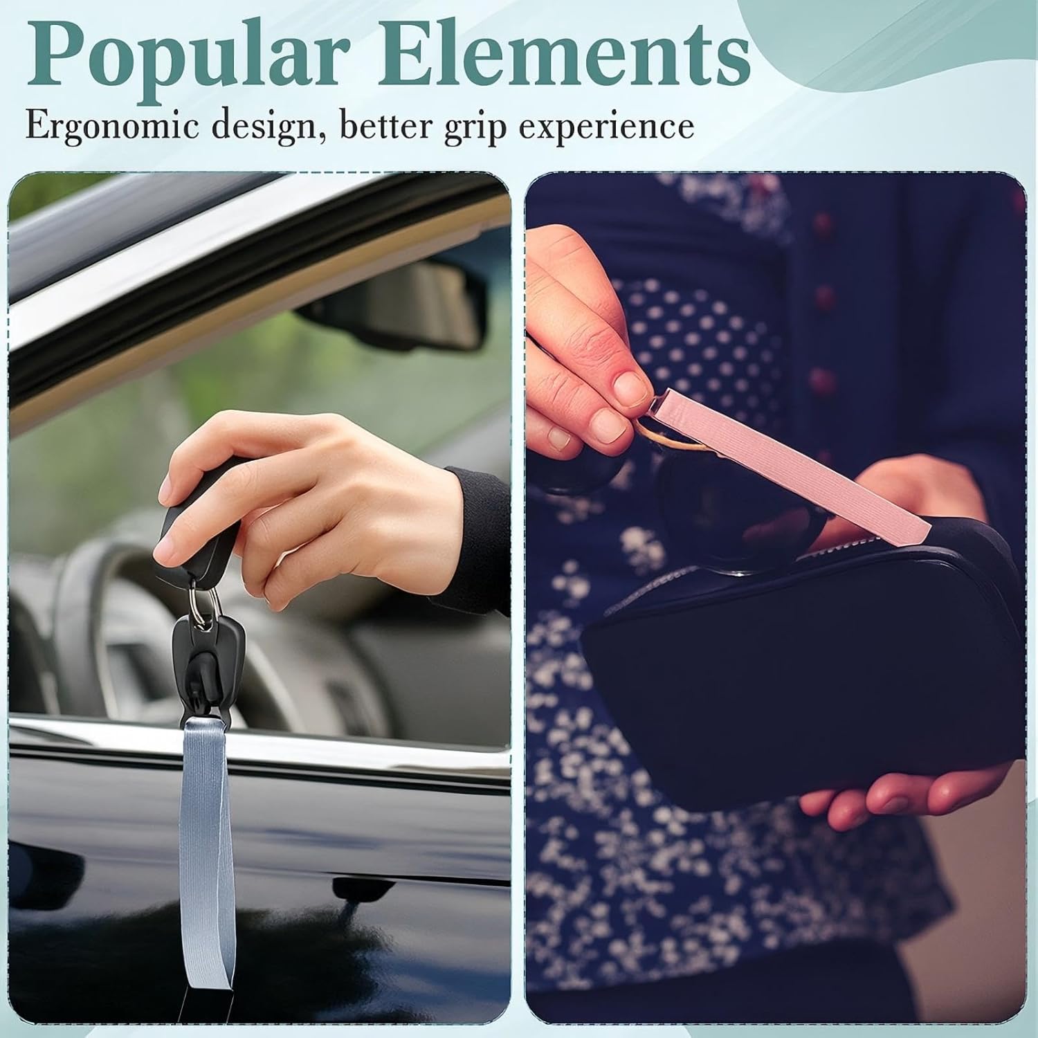 Jetec 4 Pieces Keychain Wristlet Lanyard Wristlet Strap Key Chain Holder Zipper Pulls Bag Pendant for Men Women, 4 Colors - Image 7