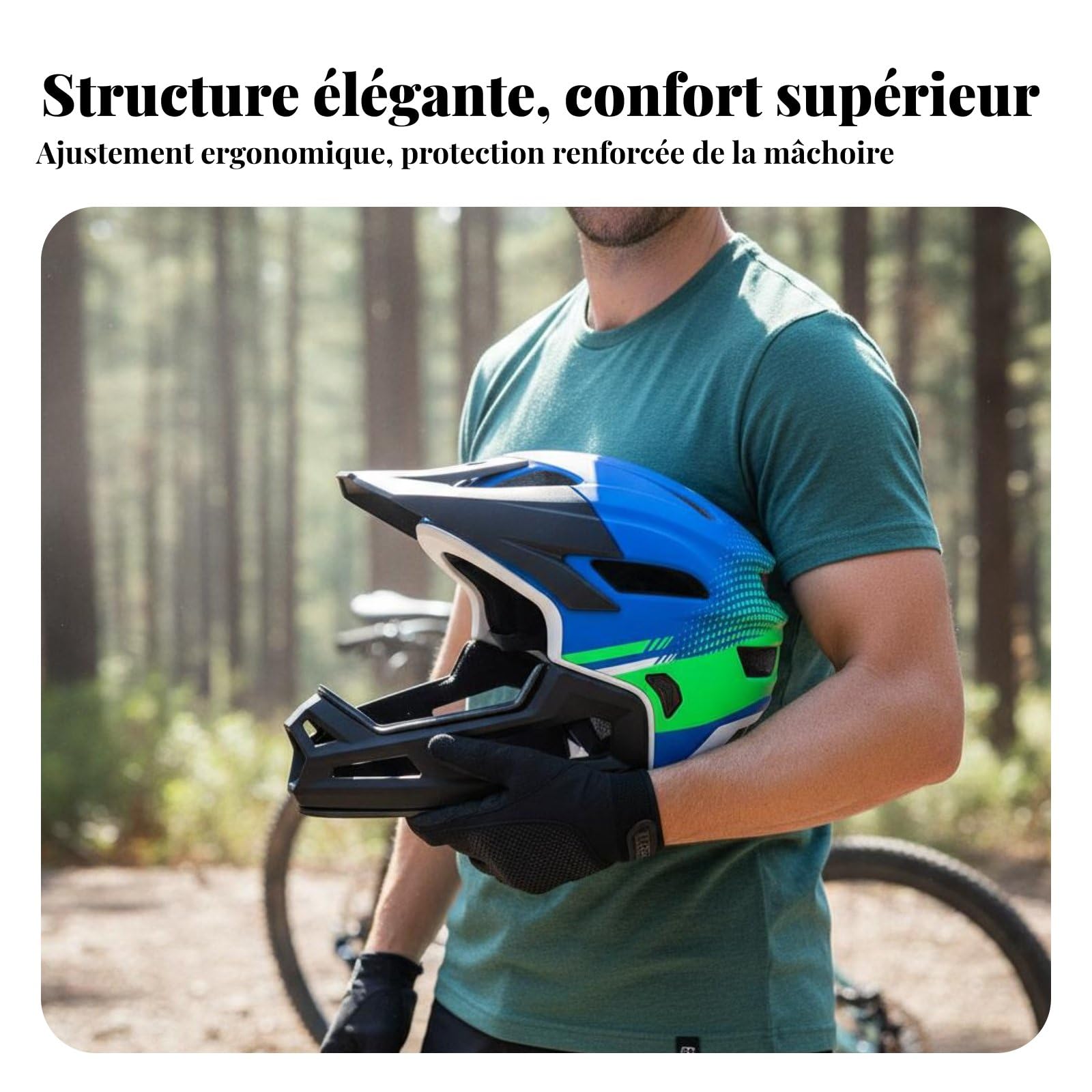 predolo Casque VTT Intégral Absorption des Chocs Casque de Protection VTT Léger pour Adultes, Trail Riding, Cross-Country