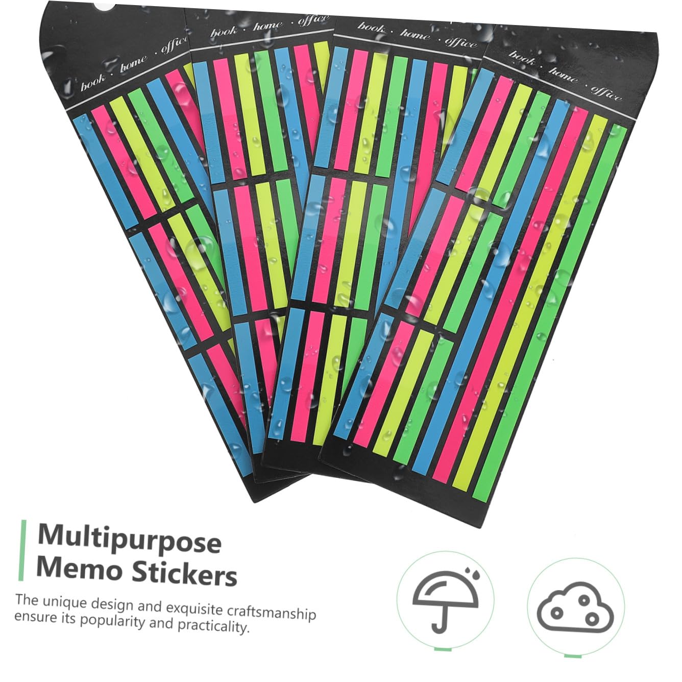SHINEOFI 4 Sätze Fluoreszierende Indexaufkleber Fluoreszierende Satzmarkierungen Fluoreszierende Tabs Neon Textmarker Fluoreszierende Notizbuch Tabs Seitenmarkierungen 4 Stück * 4