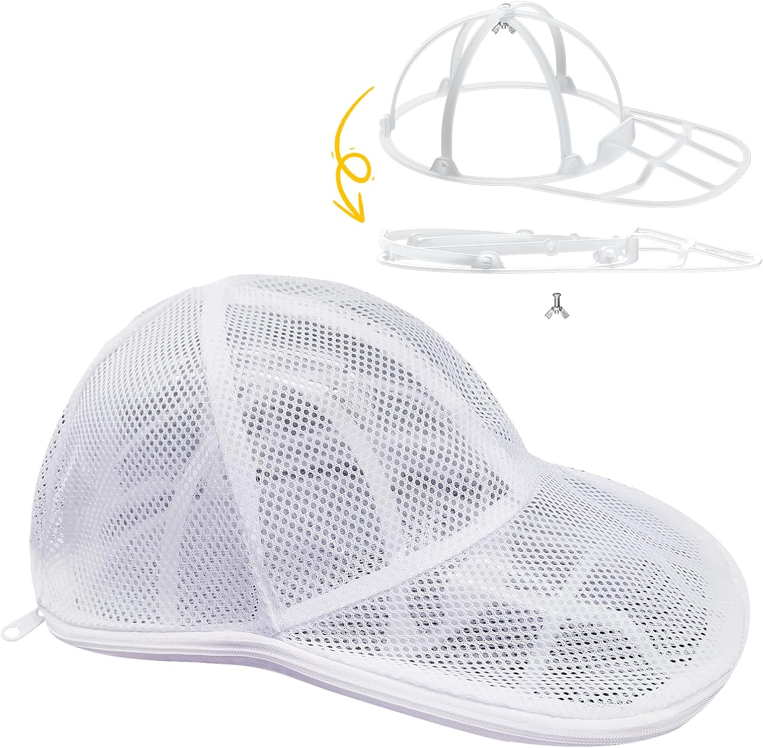 Hat Washer Cage, Collapsible Baseball Cap Washing Cage for Washing