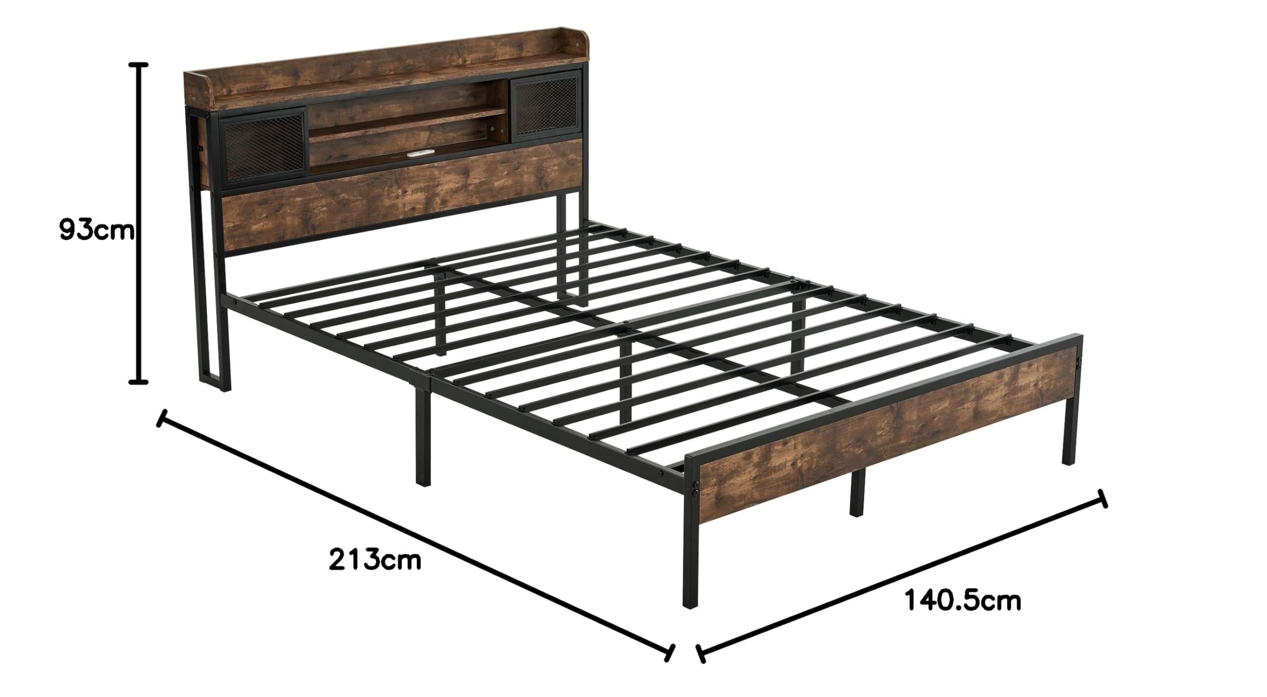 Amazon｜ベッドフレーム ダブル ダブルベッド パイプベッド コンセント