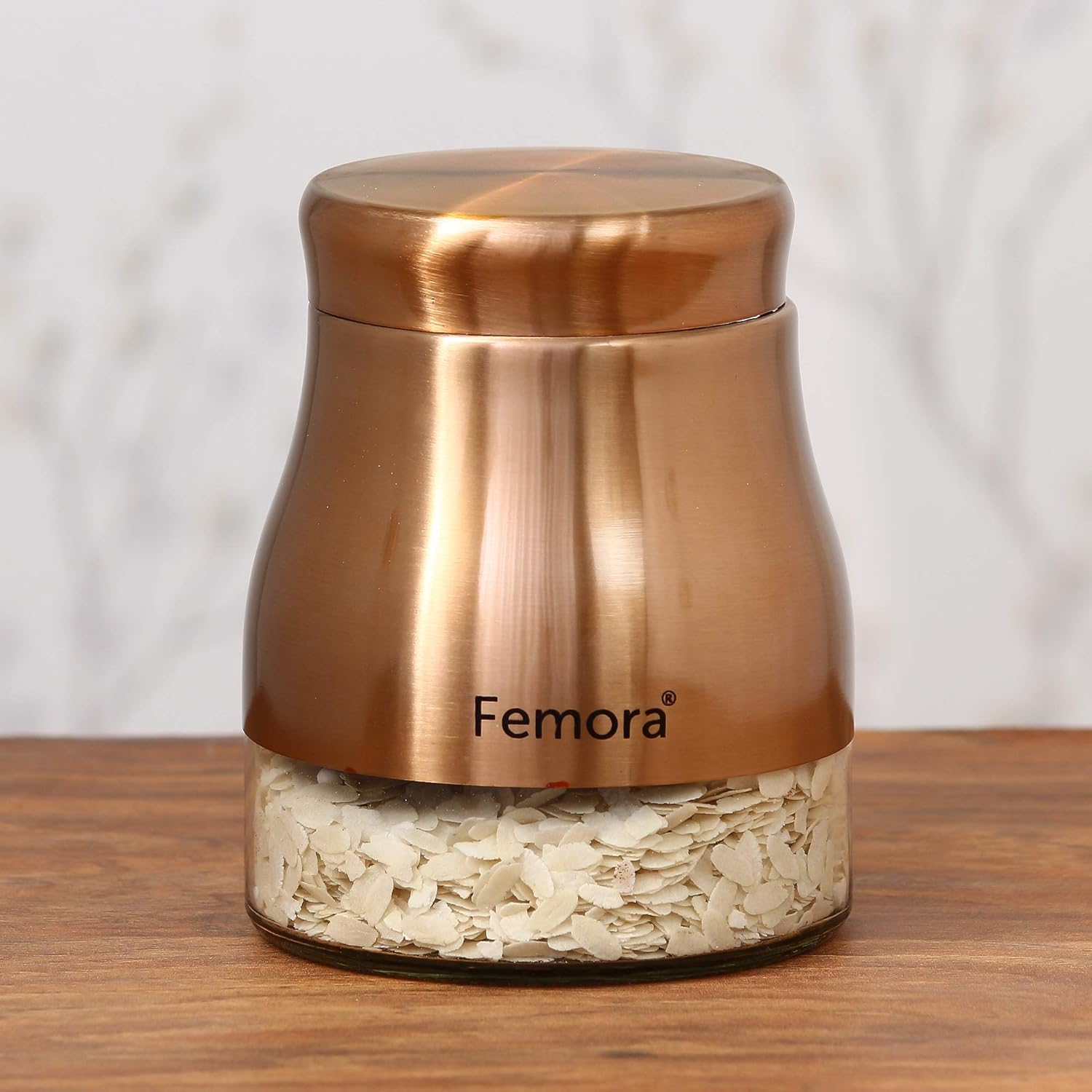 Buy Femora Kitchen Storage Jars Copper Finish With See Through Bottom