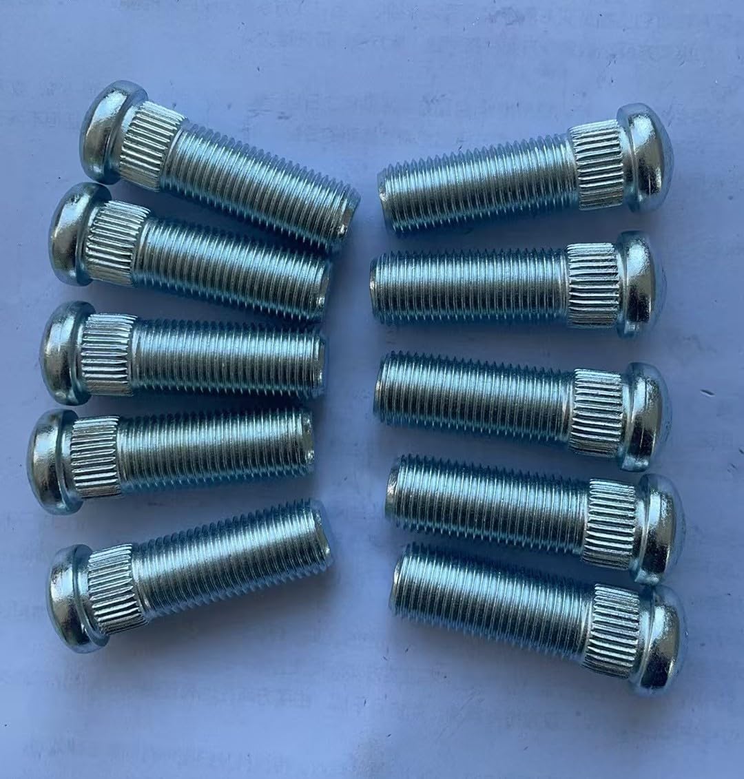 10 PCS Rear 1/2-20 Serrated Wheel Stud Lug Bolts 610-138 0.535 in. Knurl, 1.53 in. Length Replacement for Chevrolet Buick Cadillac GMC Pontiac Oldsmobile